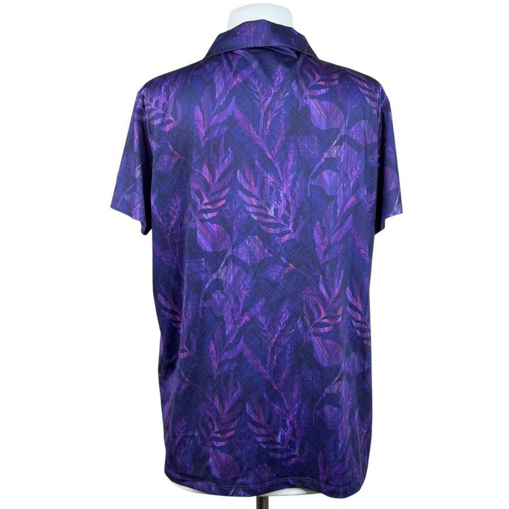 Yatta Golf Women's Violet Vogue Purple Performance Short Sleeve Polo - Picture 4 of 8